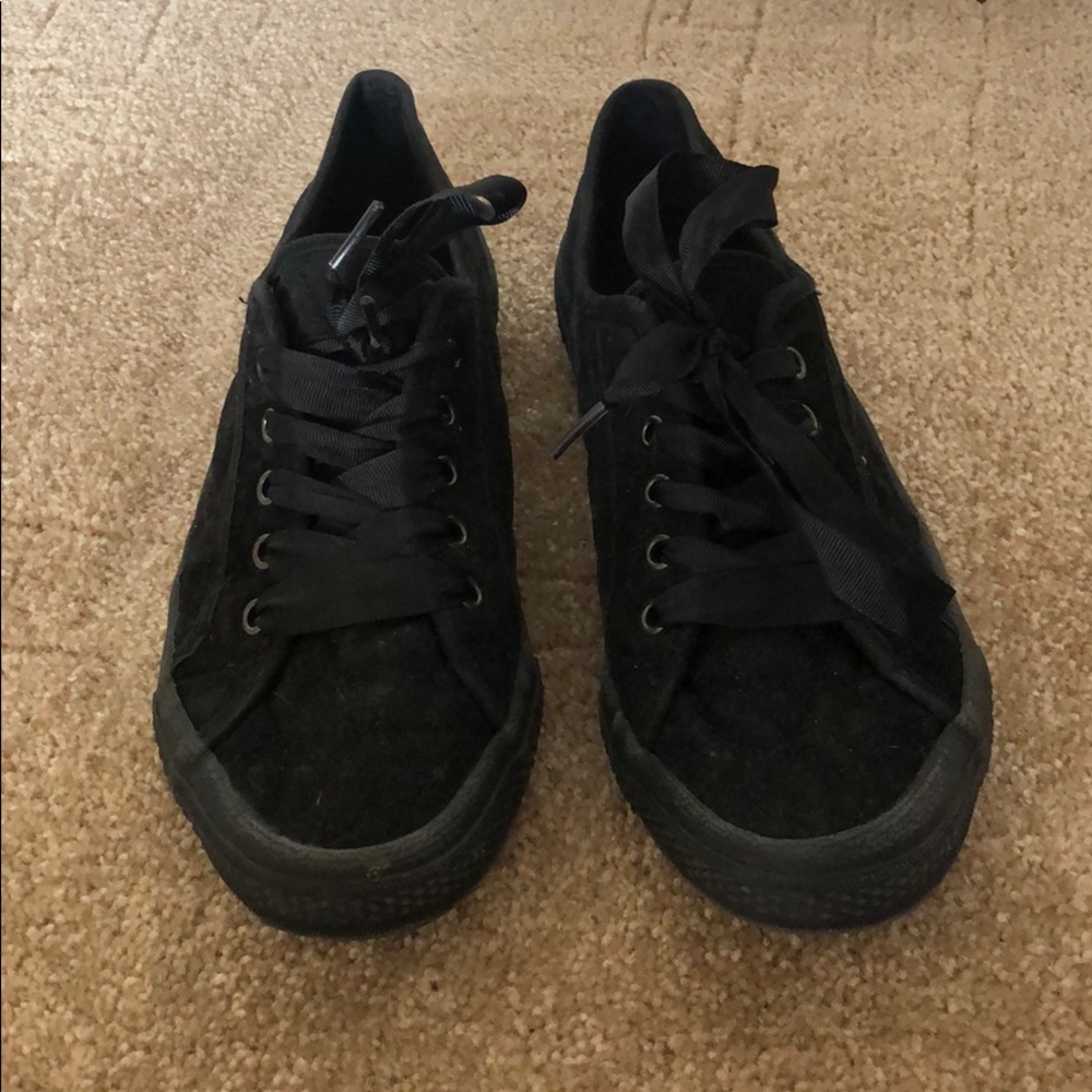 Black Velvet Sneakers